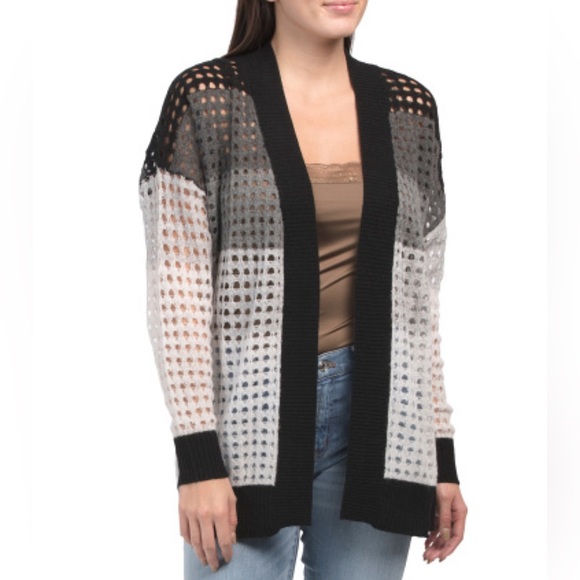 BRODIE CASHMERECashmere Sunset Pointelle Cardigan